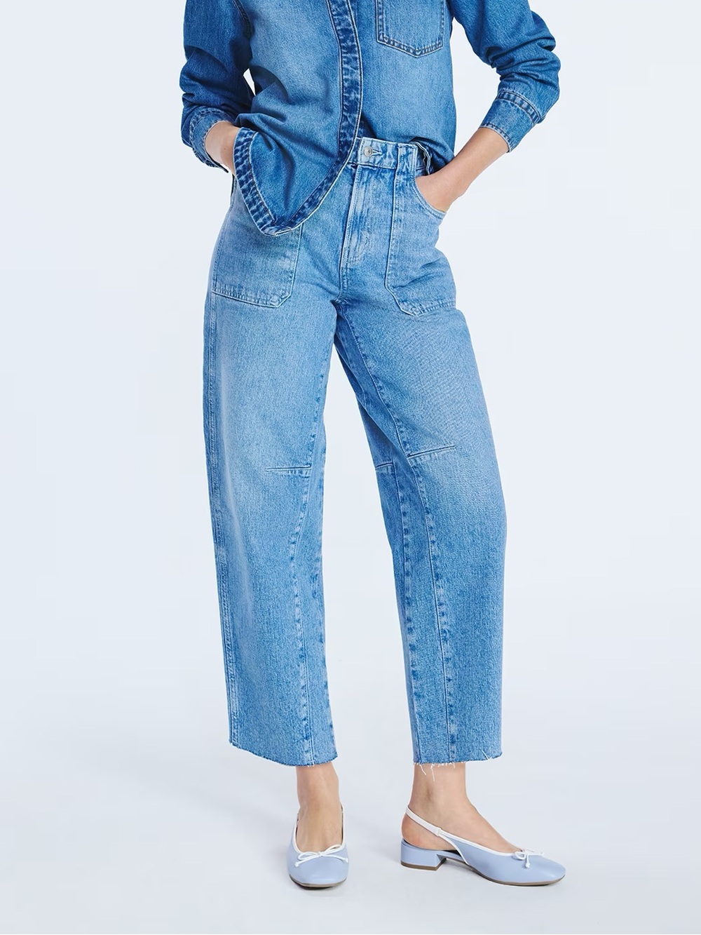 NEW Free Assembly Carpenter Barrel Leg Jeans